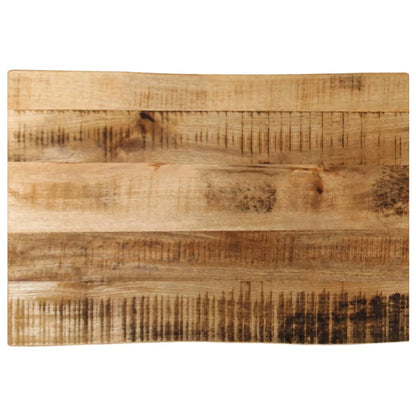 Tischplatte mit Baumkante 50x40x2,5 cm Raues Mango Massivholz - Pazzar.ch