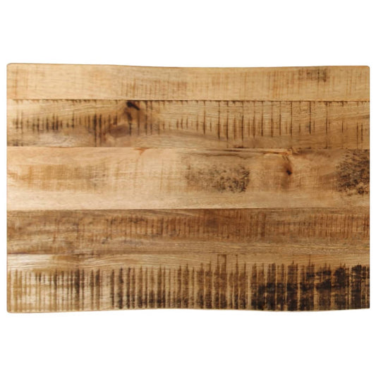 Tischplatte mit Baumkante 50x40x2,5 cm Raues Mango Massivholz - Pazzar.ch