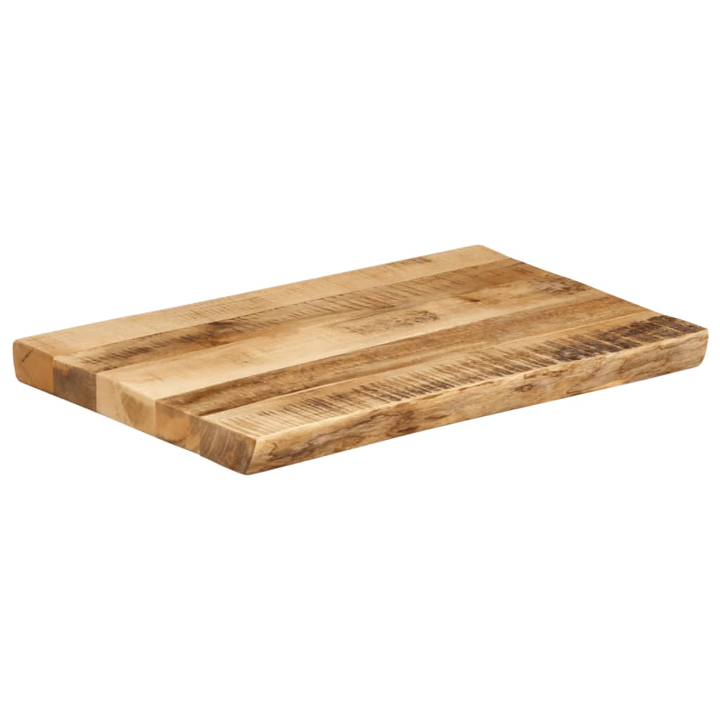 Tischplatte mit Baumkante 50x40x2,5 cm Raues Mango Massivholz - Pazzar.ch