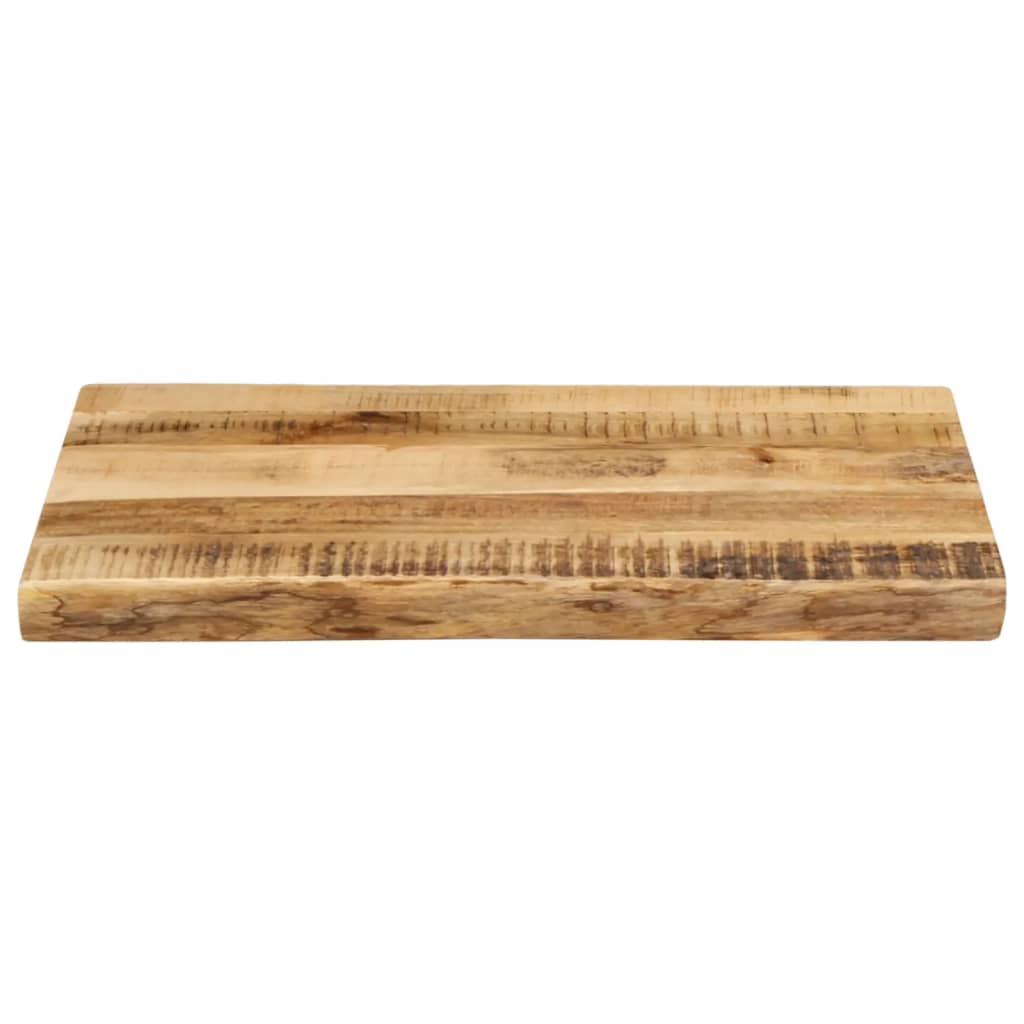 Tischplatte mit Baumkante 50x40x2,5 cm Raues Mango Massivholz - Pazzar.ch
