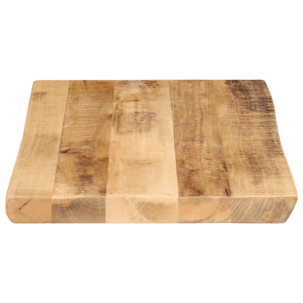Tischplatte mit Baumkante 50x40x2,5 cm Raues Mango Massivholz - Pazzar.ch