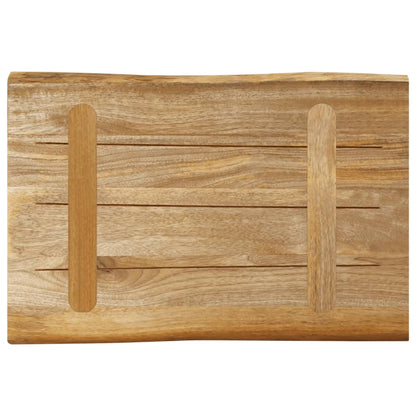 Tischplatte mit Baumkante 50x40x2,5 cm Raues Mango Massivholz - Pazzar.ch