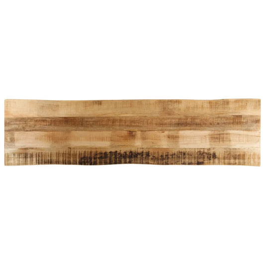 Tischplatte mit Baumkante 160x40x2,5 cm Raues Mango Massivholz - Pazzar.ch