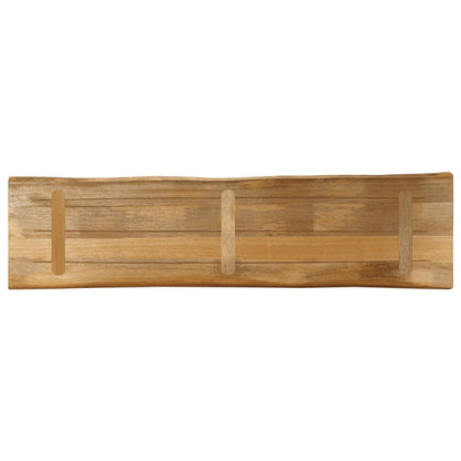 Tischplatte mit Baumkante 160x40x2,5 cm Raues Mango Massivholz - Pazzar.ch