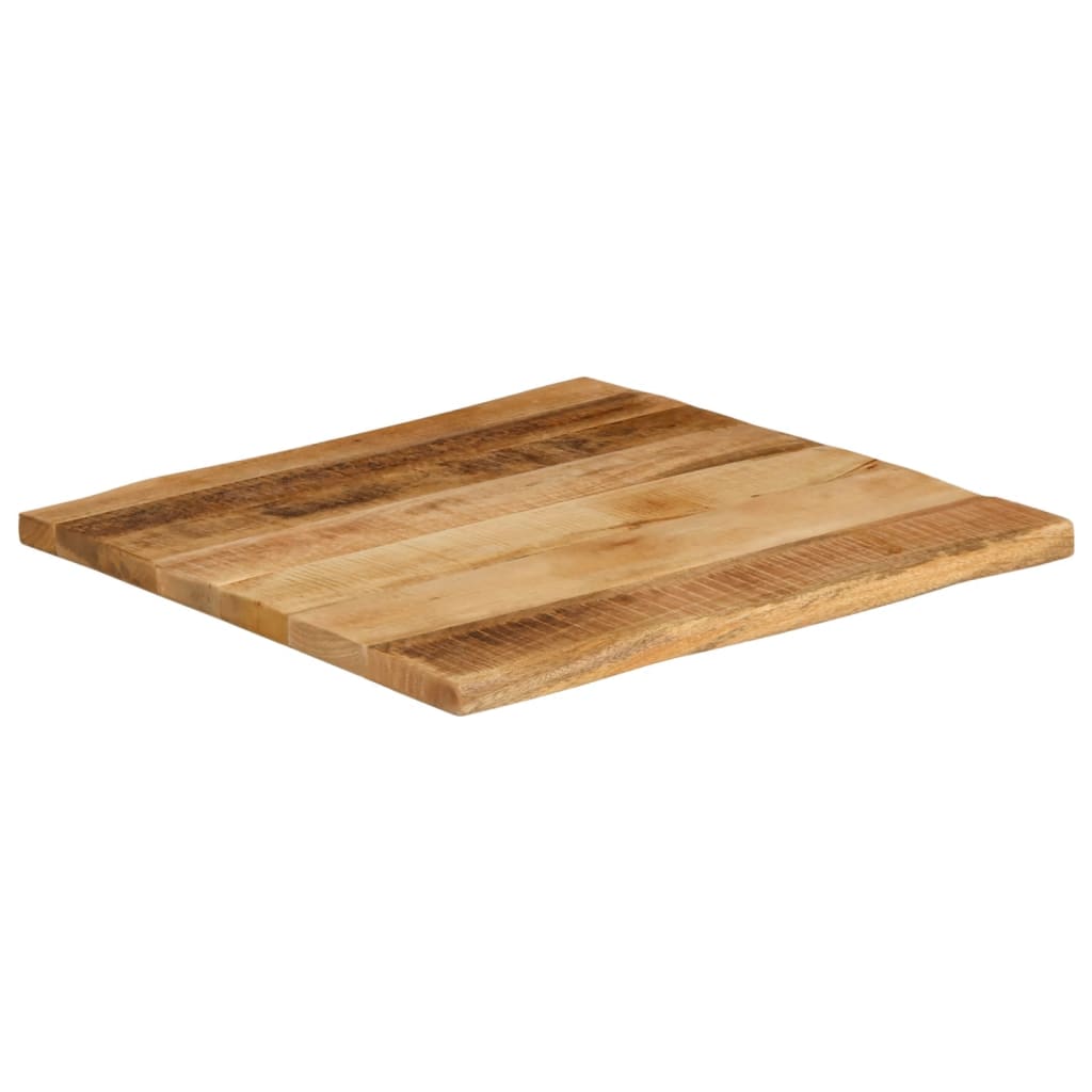 Tischplatte mit Baumkante 60x60x2,5 cm Raues Massives Mangoholz - Pazzar.ch