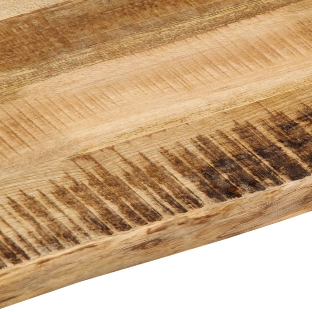 Tischplatte mit Baumkante 60x60x2,5 cm Raues Massives Mangoholz - Pazzar.ch