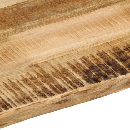 Tischplatte mit Baumkante 60x60x2,5 cm Raues Massives Mangoholz - Pazzar.ch