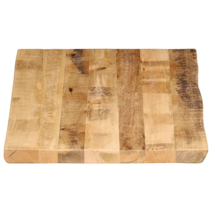 Tischplatte mit Baumkante 100x60x2,5 cm Raues Mango Massivholz - Pazzar.ch