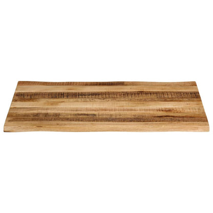 Tischplatte mit Baumkante 100x80x2,5 cm Raues Mango Massivholz - Pazzar.ch