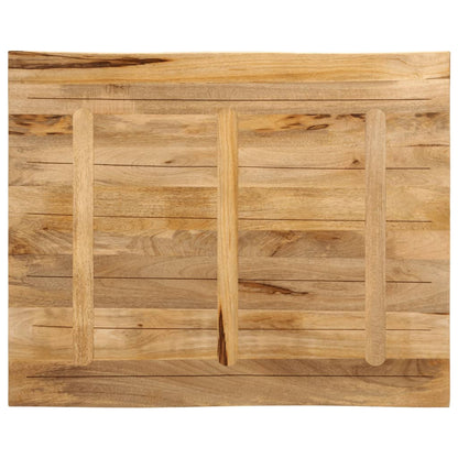 Tischplatte mit Baumkante 100x80x2,5 cm Raues Mango Massivholz - Pazzar.ch
