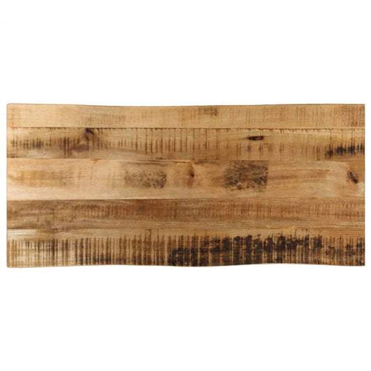 Tischplatte mit Baumkante 100x40x3,8 cm Raues Mango Massivholz - Pazzar.ch