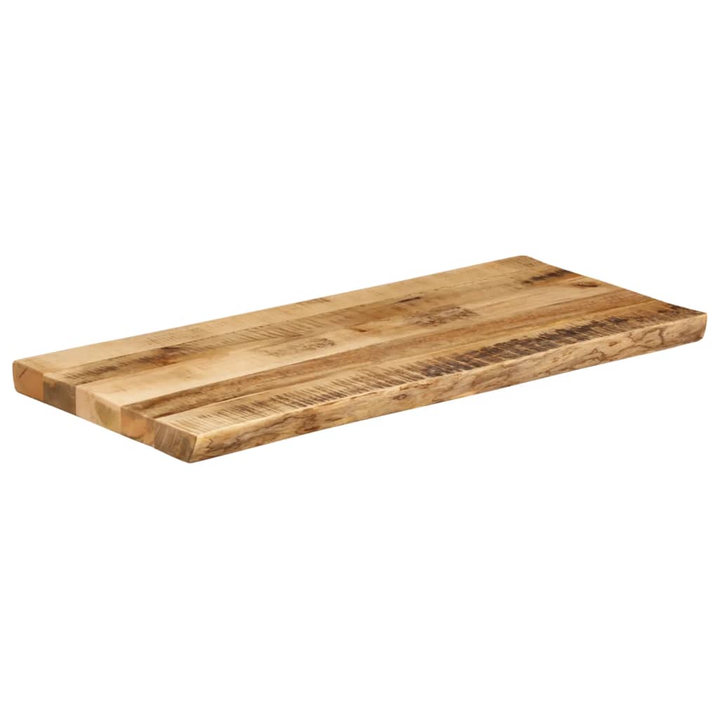 Tischplatte mit Baumkante 100x40x3,8 cm Raues Mango Massivholz - Pazzar.ch