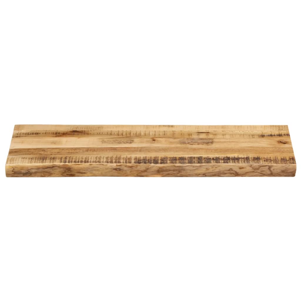 Tischplatte mit Baumkante 100x40x3,8 cm Raues Mango Massivholz