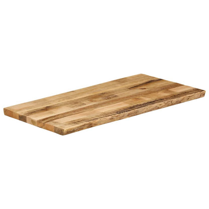 Tischplatte mit Baumkante 100x60x3,8 cm Raues Mango Massivholz - Pazzar.ch