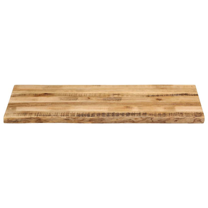 Tischplatte mit Baumkante 100x60x3,8 cm Raues Mango Massivholz - Pazzar.ch