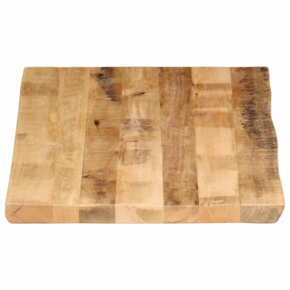 Tischplatte mit Baumkante 100x60x3,8 cm Raues Mango Massivholz - Pazzar.ch
