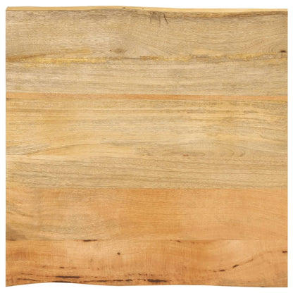 Tischplatte mit Baumkante 40x40x2,5 cm Massivholz Mango - Pazzar.ch