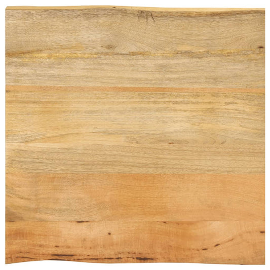 Tischplatte mit Baumkante 40x40x2,5 cm Massivholz Mango - Pazzar.ch