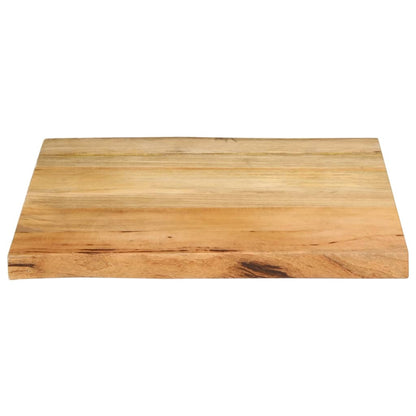 Tischplatte mit Baumkante 40x40x2,5 cm Massivholz Mango - Pazzar.ch