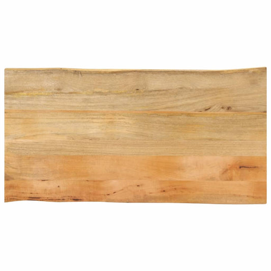 Tischplatte mit Baumkante 100x60x2,5 cm Massivholz Mango - Pazzar.ch