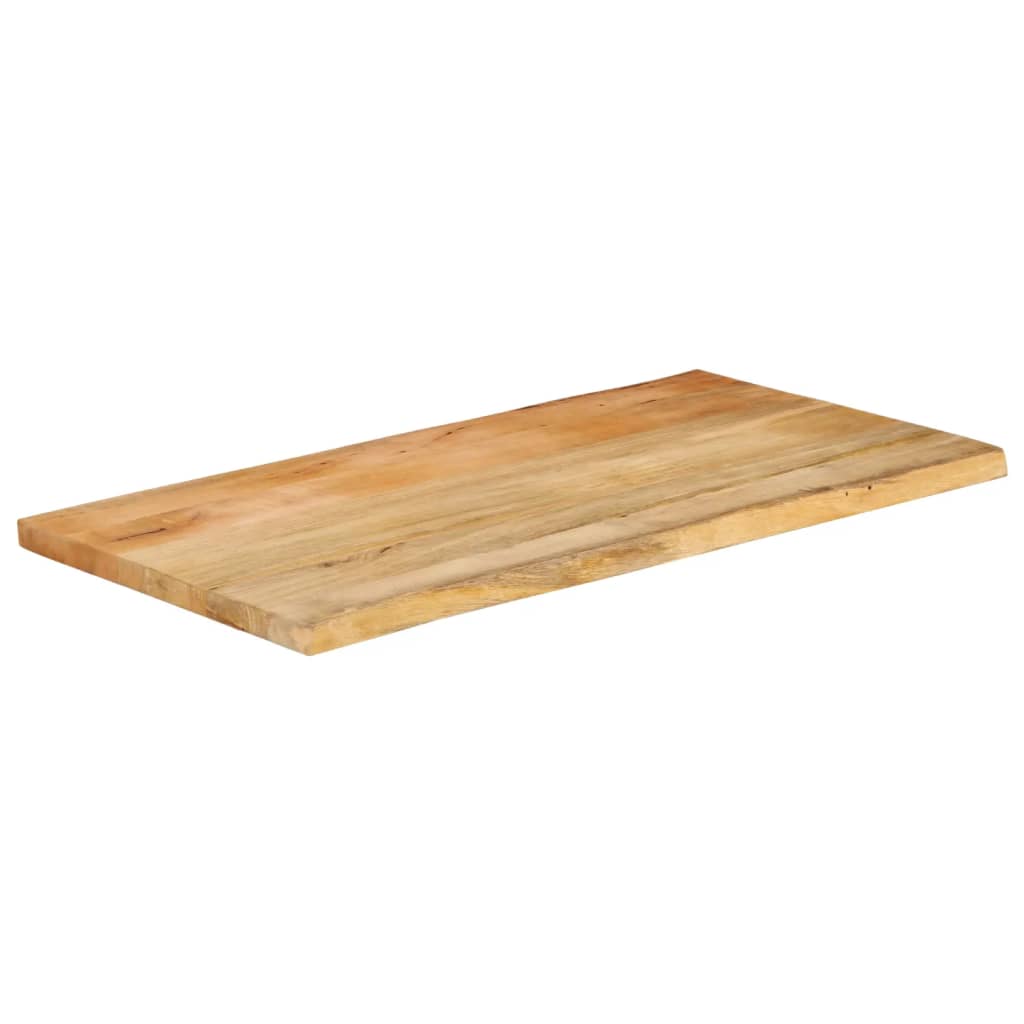 Tischplatte mit Baumkante 100x60x2,5 cm Massivholz Mango - Pazzar.ch