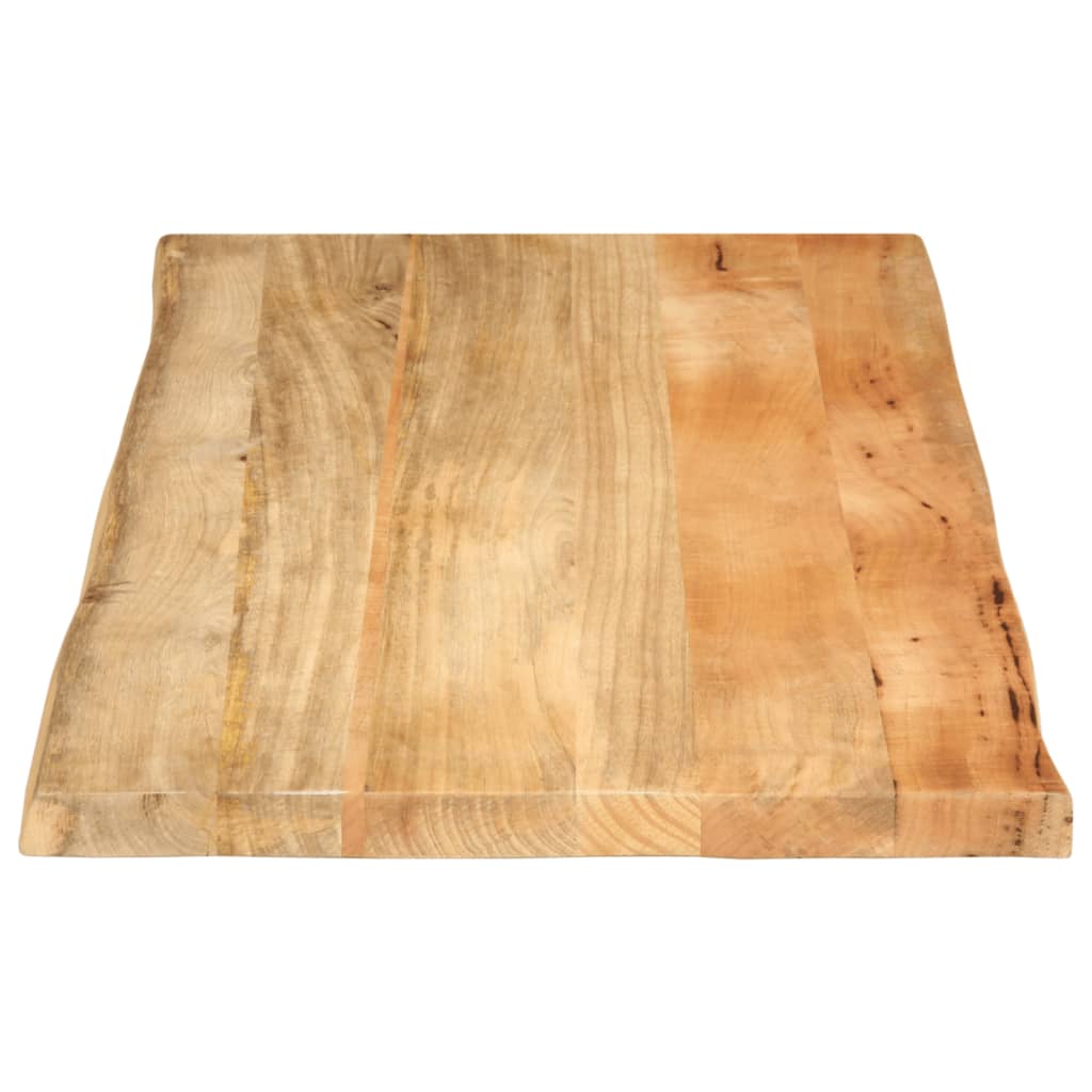 Tischplatte mit Baumkante 100x60x2,5 cm Massivholz Mango - Pazzar.ch