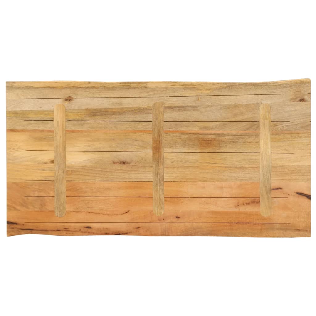 Tischplatte mit Baumkante 100x60x2,5 cm Massivholz Mango - Pazzar.ch