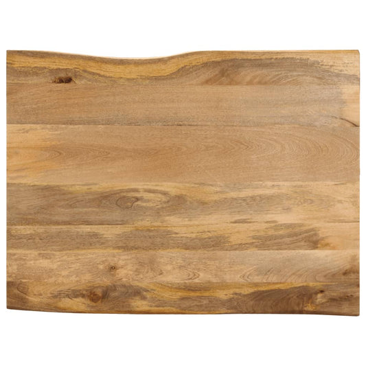Tischplatte mit Baumkante 100x80x2,5 cm Massivholz Mango - Pazzar.ch