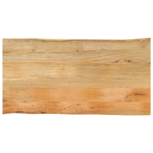 Tischplatte mit Baumkante 100x60x3,8 cm Massivholz Mango - Pazzar.ch
