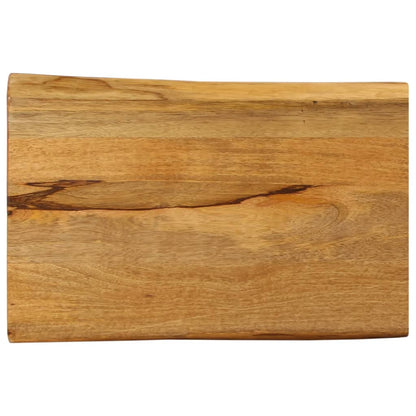 Tischplatte mit Baumkante 50x40x2,5 cm Massivholz Mango