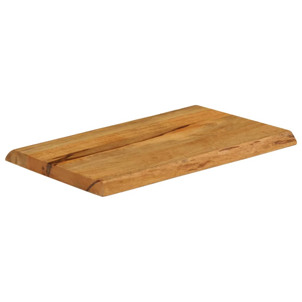 Tischplatte mit Baumkante 50x40x2,5 cm Massivholz Mango