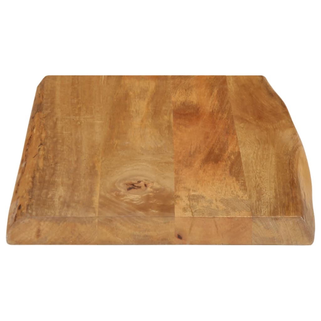 Tischplatte mit Baumkante 50x40x2,5 cm Massivholz Mango