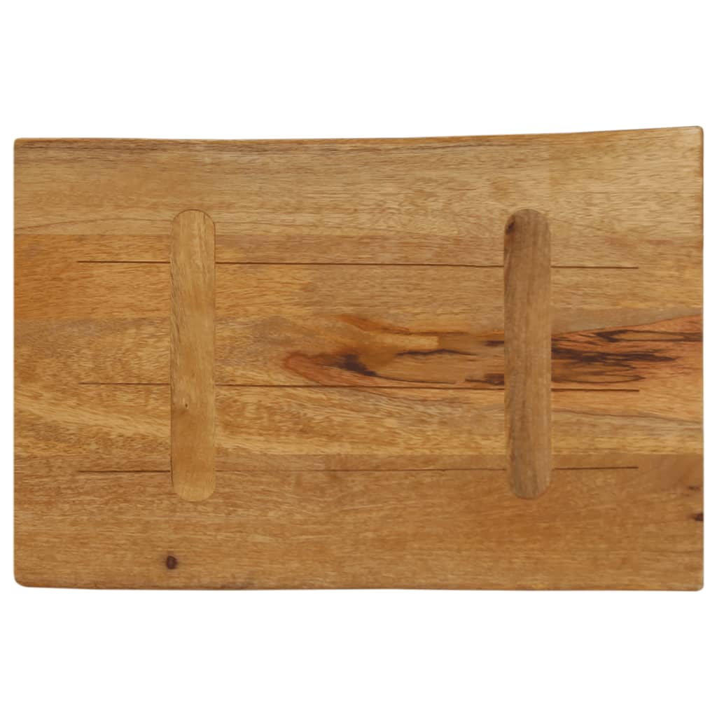 Tischplatte mit Baumkante 50x40x2,5 cm Massivholz Mango