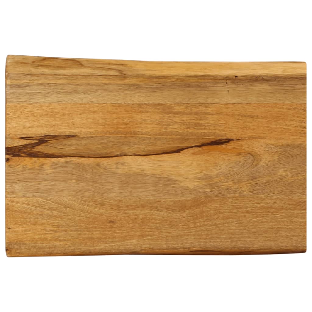 Tischplatte mit Baumkante 60x40x2,5 cm Massivholz Mango