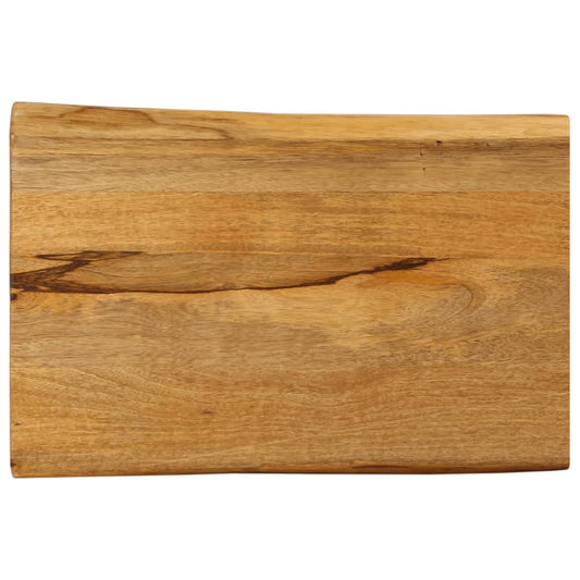 Tischplatte mit Baumkante 60x40x2,5 cm Massivholz Mango