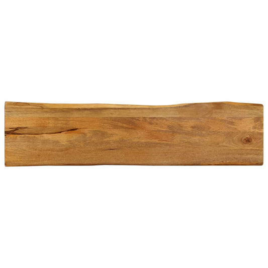 Tischplatte mit Baumkante 160x40x2,5 cm Massivholz Mango