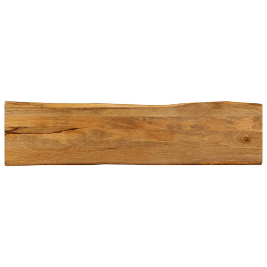 Tischplatte mit Baumkante 180x40x2,5 cm Massivholz Mango