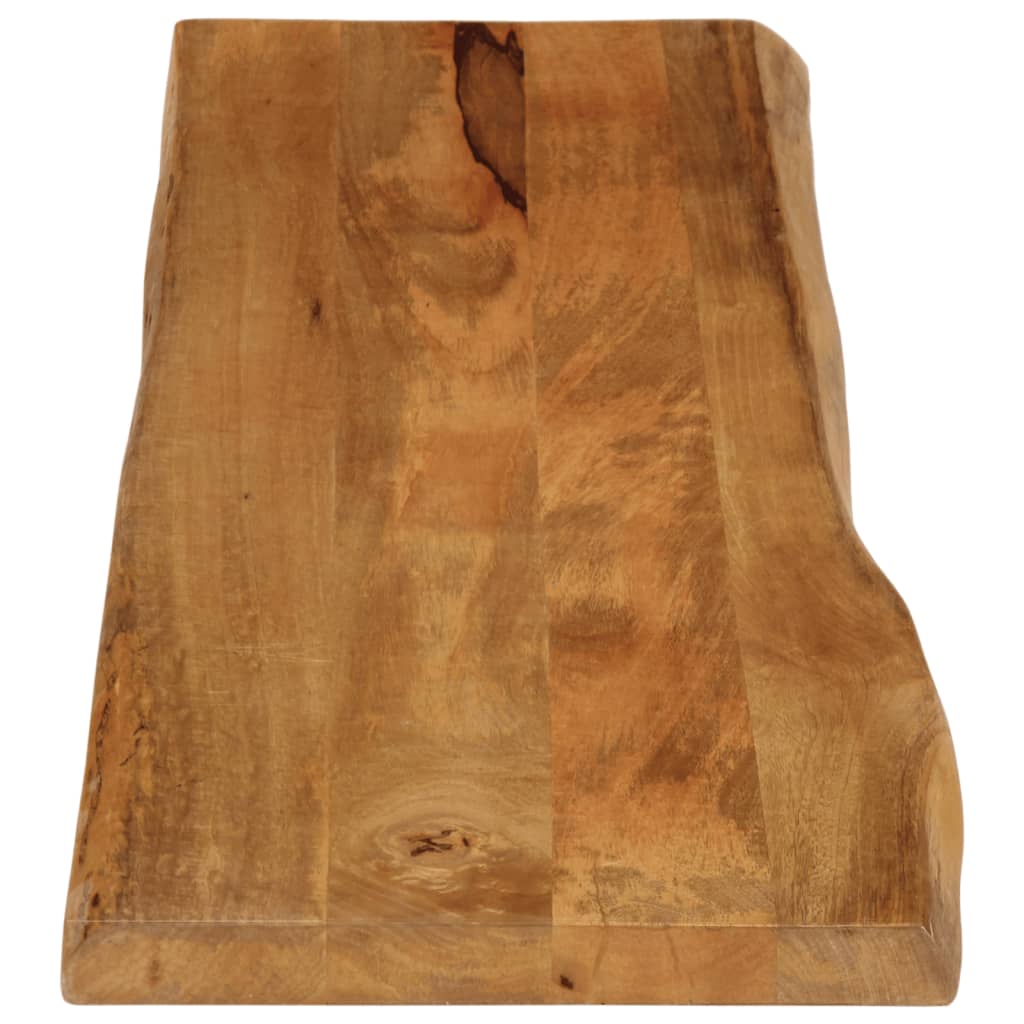 Tischplatte mit Baumkante 180x40x2,5 cm Massivholz Mango