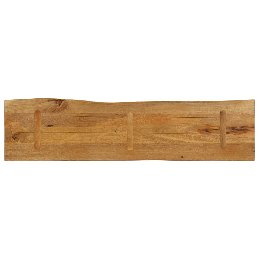 Tischplatte mit Baumkante 180x40x2,5 cm Massivholz Mango