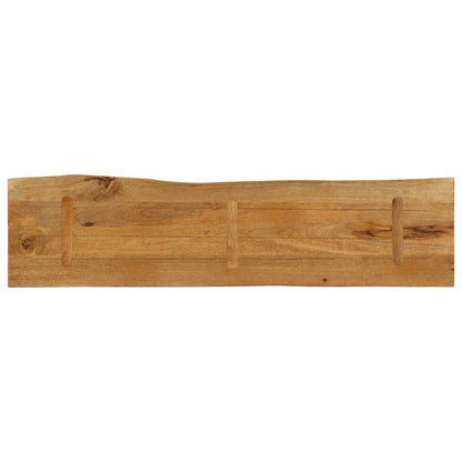 Tischplatte mit Baumkante 180x40x2,5 cm Massivholz Mango