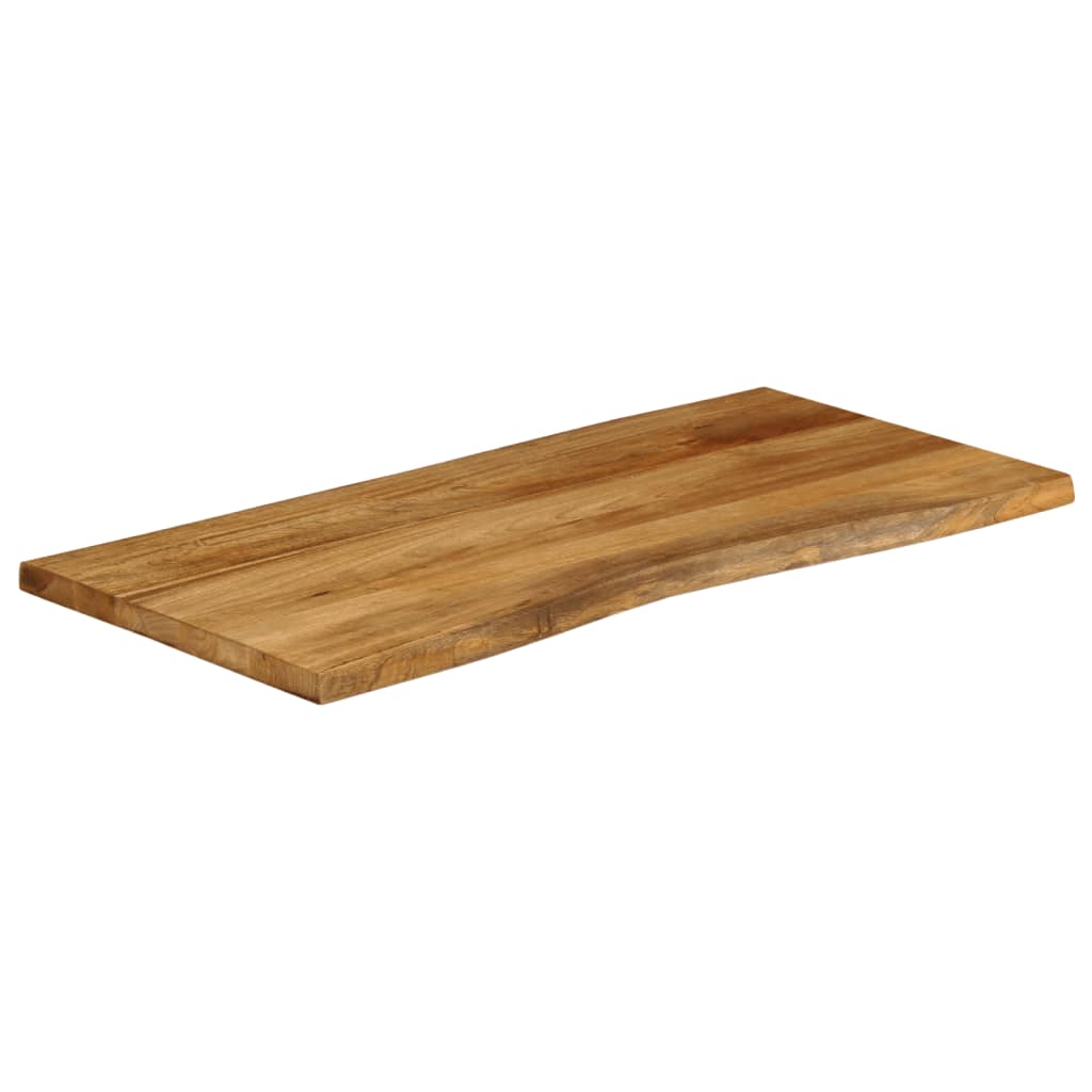 Tischplatte mit Baumkante 100x60x2,5 cm Massivholz Mango - Pazzar.ch