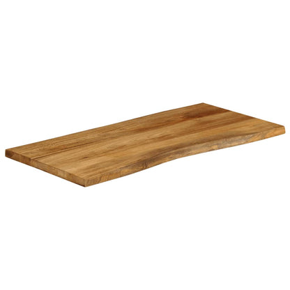 Tischplatte mit Baumkante 100x60x2,5 cm Massivholz Mango - Pazzar.ch