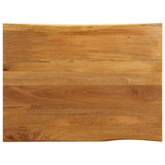 Tischplatte mit Baumkante 100x80x2,5 cm Massivholz Mango - Pazzar.ch