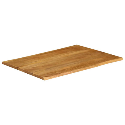 Tischplatte mit Baumkante 100x80x2,5 cm Massivholz Mango - Pazzar.ch