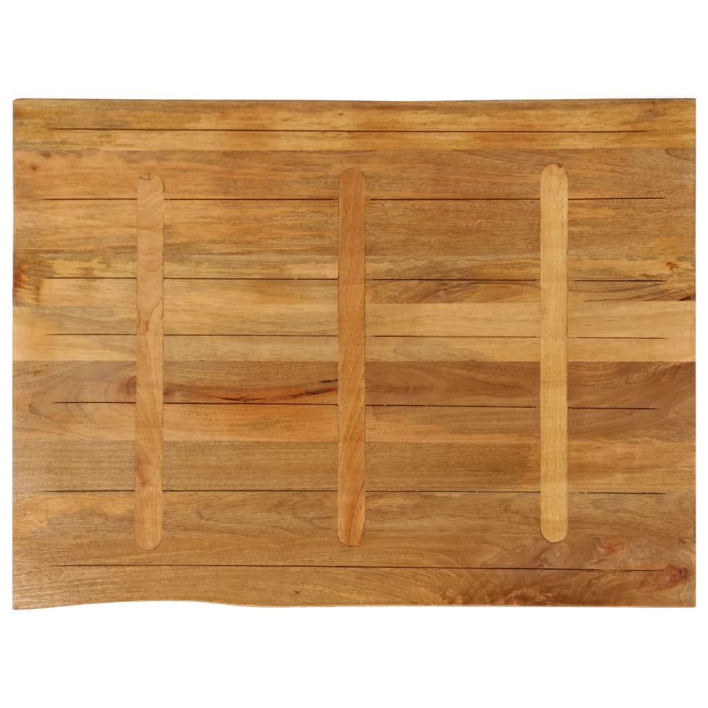 Tischplatte mit Baumkante 100x80x2,5 cm Massivholz Mango - Pazzar.ch