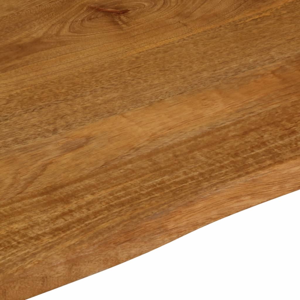 Tischplatte mit Baumkante 100x80x2,5 cm Massivholz Mango