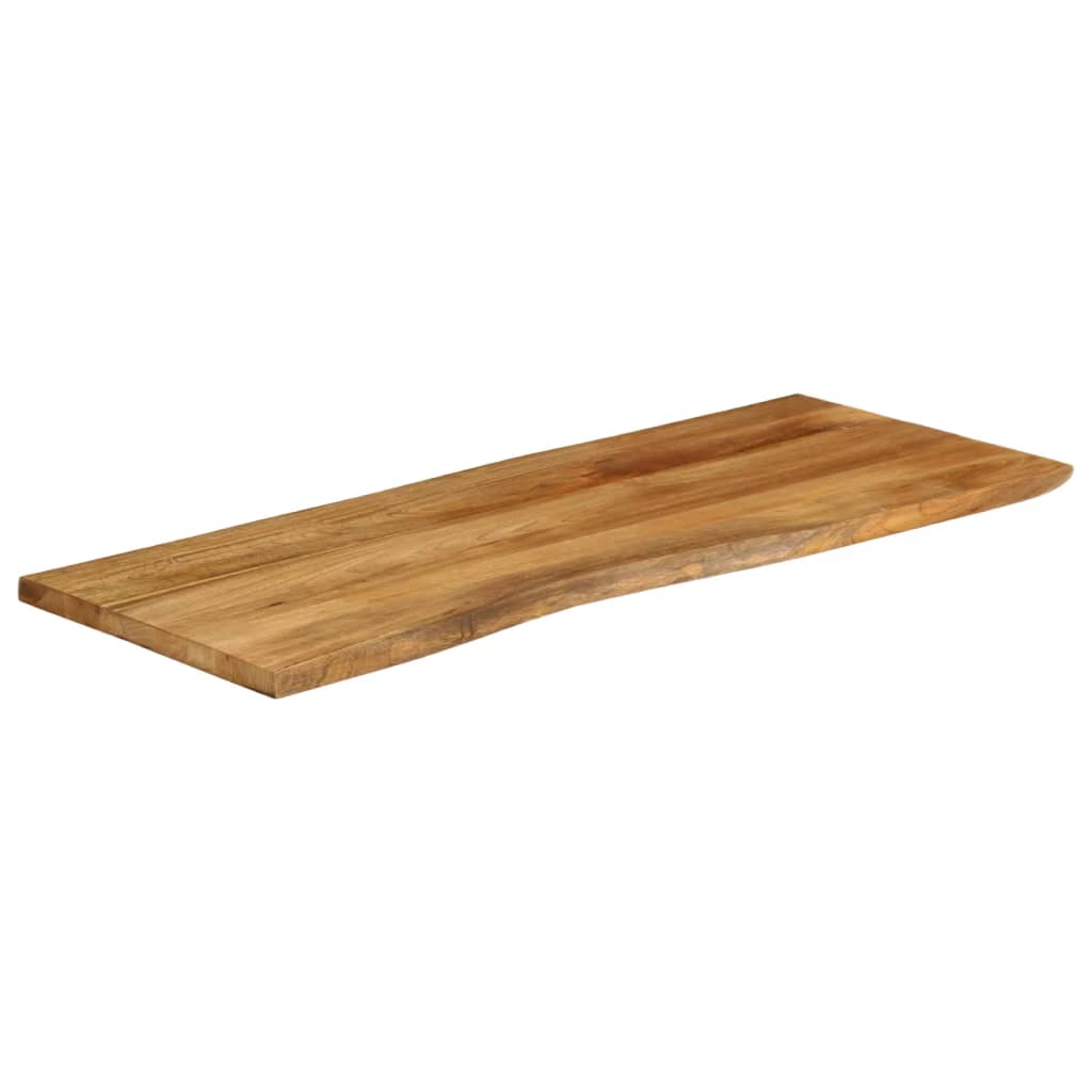 Tischplatte mit Baumkante 140x60x3,8 cm Massivholz Mango - Pazzar.ch