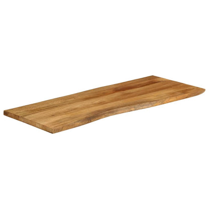 Tischplatte mit Baumkante 140x60x3,8 cm Massivholz Mango - Pazzar.ch