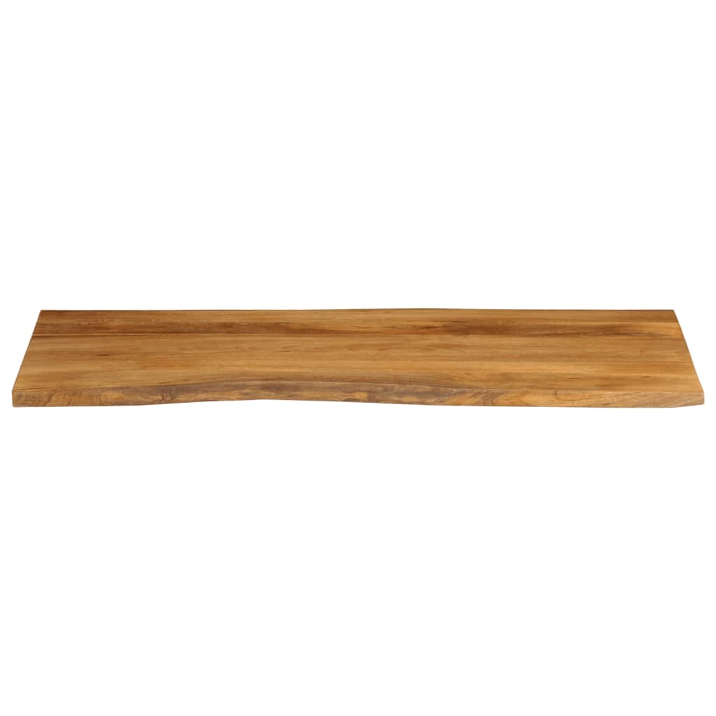 Tischplatte mit Baumkante 140x60x3,8 cm Massivholz Mango - Pazzar.ch