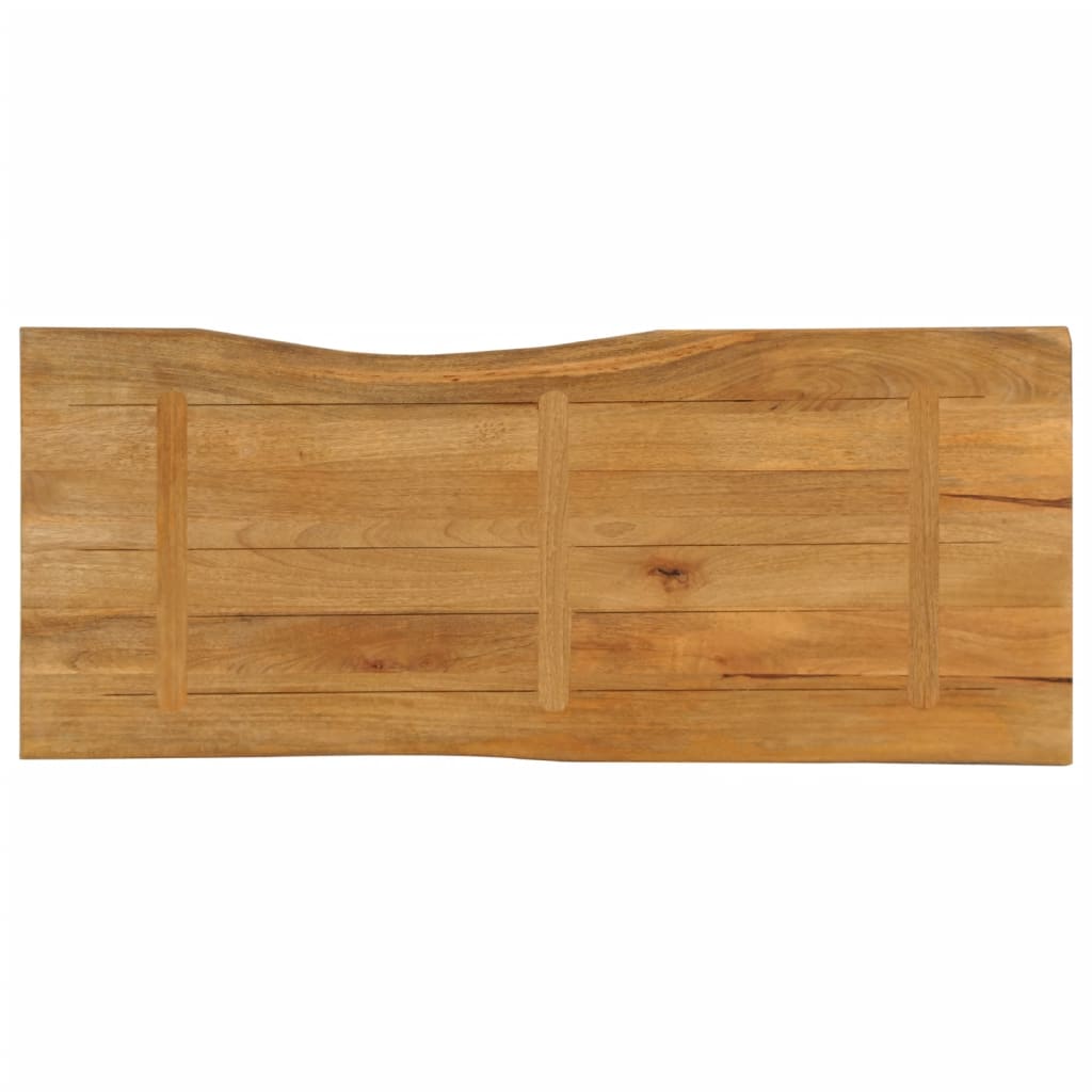 Tischplatte mit Baumkante 140x60x3,8 cm Massivholz Mango - Pazzar.ch